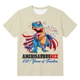 thumbnail image 4 of 250Th Anniversary USA Shirt Boys Kids Patriotic Graphic T Shirt Independence Day Short Sleeve Tee Youth Casual Children Beige 2 Years-3 Years, 4 of 4