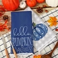 thumbnail image 4 of Fall Kitchen Dish Towel 18 x 26 Inch Blue Pumpkins Autumn Dishcloth Grey Plaid Farmhouse Decorative Hand Drying Tea Towel for Thanksgiving Holiday Kitchen Cooking Baking Cleaning, 2Pcs, 4 of 6