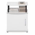 thumbnail image 4 of Furinno JAYA Side Table 2-Tier Shelf w/ Door Cabinet Night Stand White, 4 of 6