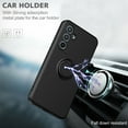 thumbnail image 3 of Silicone Ring Holder Case for Samsung Galaxy A15, Shock Absorption, Bumper Design, 360° Kickstand Case, Support Magnetic Car Mount, for Samsung Galaxy A15, Lightcyan, 3 of 9