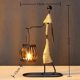 thumbnail image 3 of Candelabro de Hierro Nórdico con Escultura de Personaje Abstracto, Candelabro de Mesa, Lámpara de , No Contiene Velas, 3 of 5