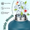thumbnail image 5 of 1/2 Gallon Insulated Water Bottle with Straw & Spout Lid, Protective Boot, Keeps Drinks Cold for 48H & Hot for 24H, 64oz Stainless Steel Water Bottle for Gym, Hiking & Sports, 5 of 9