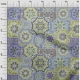 thumbnail image 3 of oneOone Cotton Poplin Purple Fabric Morrocon Tiles Dress Material Fabric Print Fabric By The Yard 42 Inch Wide, 3 of 4