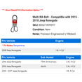 thumbnail image 2 of Multi Rib Belt - Compatible with 2015 - 2018 Jeep Renegade 2016 2017, 2 of 2