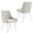 Light Gray, variant on Hosnnlie Set of 2 Light Brown Dining Chairs, Diamond Tufted, Gold Legs, PU Leather, for Kitchen Dining Table