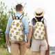 thumbnail image 4 of Disketp Cute Duck With Headphone Mochila de Lona Estampada, Mochila Escolar de Viaje Ligera para Estudiantes y Portátil-Small, 4 of 5