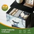 thumbnail image 5 of 4 Drawer Vertical Storage Dresser Hand drawn anchors compass for textiles prints with Wood Top Fabric Pull Drawers, 5 of 8