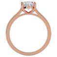 thumbnail image 5 of SuperJeweler 1 Carat Oval Shape Moissanite Solitaire Engagement Ring in 14 Karat Rose Gold, 5 of 6