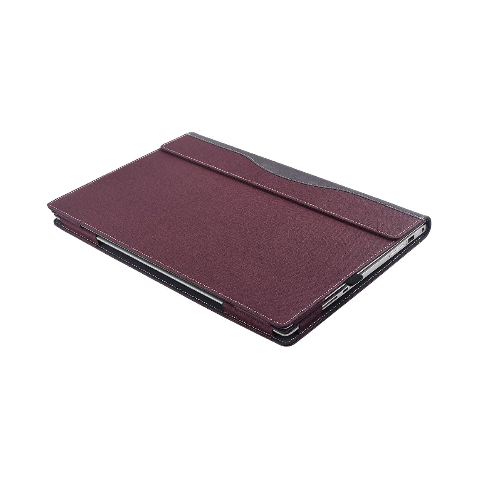 Laptop Cover Case for ASUS Vivobook Pro 15 OLED (N6506) 2024 [not Compatible with Any Other Model] 2-in-1 PU Leather Detachable Notebook Sleeve Computer Bag Protective (Wine red)
