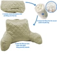 thumbnail image 5 of Home Soft Things DO-IT-YOURSELF Velvet Quilted Bedrest Pillow - Golden Lime-3 - 20" x 18" x 17", 5 of 10