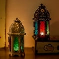 thumbnail image 4 of Travelwant Decorative Lantern Moroccan Lantern, Gothic Castle Hollow Out Candle Holders Metal Candle Lantern Vintage Style Hanging Lantern for Wedding Parties Indoor Outdoor, 4 of 6