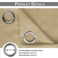 thumbnail image 3 of DONGPAI Outdoor Curtains for Patio 52 x 96 Inch Waterproof Grommet Light Blocking Curtain, Beige, 2 Panels, 3 of 7