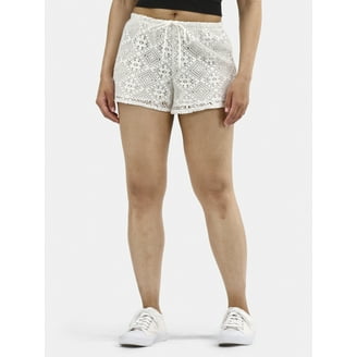 No Boundaries Women's Faux Suede Jersey Shorty Shorts 3-inch