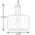 thumbnail image 5 of Progress Lighting, Latrobe, 1-Light Pendant, Matte Black, Clear Glass Shade, 5 of 5