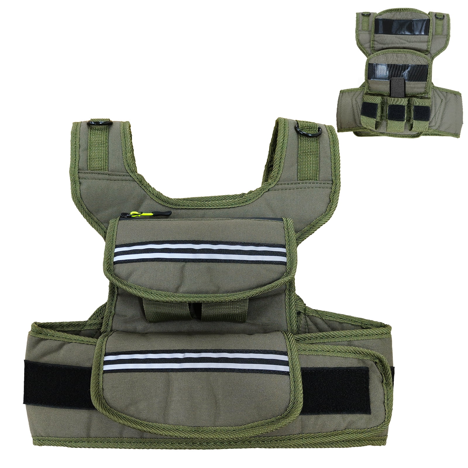 Soonbuy Weighted Vest For Woman Man, 25/35/45 LBS Weight Vest with Reflective Stripes for Workout, Strength Training, Running, Fitness, Muscle Building, Weight Loss, Rucking Vest
