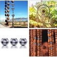 thumbnail image 6 of 100pcs 20mm Black White Plaid Wood Beads Farmhouse Wood Beads Wood Round Beads for DIY Jewelry Craft Wall Garland Decoration, Hole: 10mm, 6 of 7