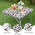thumbnail image 4 of Pink and Black Of Leopard Print Square Fitted Tablecloth with Elastic Edge,Square Table Cover,Washable Elastic Table Cover for Home Kitchen Party Decor 34"x34", 4 of 6