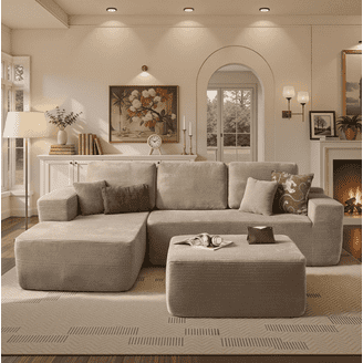 ZX Design 84.6'' Oversized Velvet Loveseat Couch, Modern Living