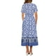 thumbnail image 3 of INSPIRE CHIC Vestido Midi A-Line de Manga Corta Bohemio con Escote Corazón y Estampado Floral M Blanco, 3 of 6