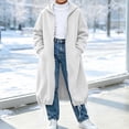 thumbnail image 2 of BLVB Girls Zip up Hoodies Oversized Long Tunic Sweatshirts Casual Long Sleeve Fall Trendy Hoodie Jacket Coat(White,14-15 Years), 2 of 7