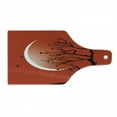 thumbnail image 1 of Modern Cutting Board, Digital Nature Scene with Tree Windy Branches Crescent Moon and Stars Art, Decorative Tempered Glass Cutting and Serving Board, Wine Bottle Shape, Red Black White, by Ambesonne, 1 of 1
