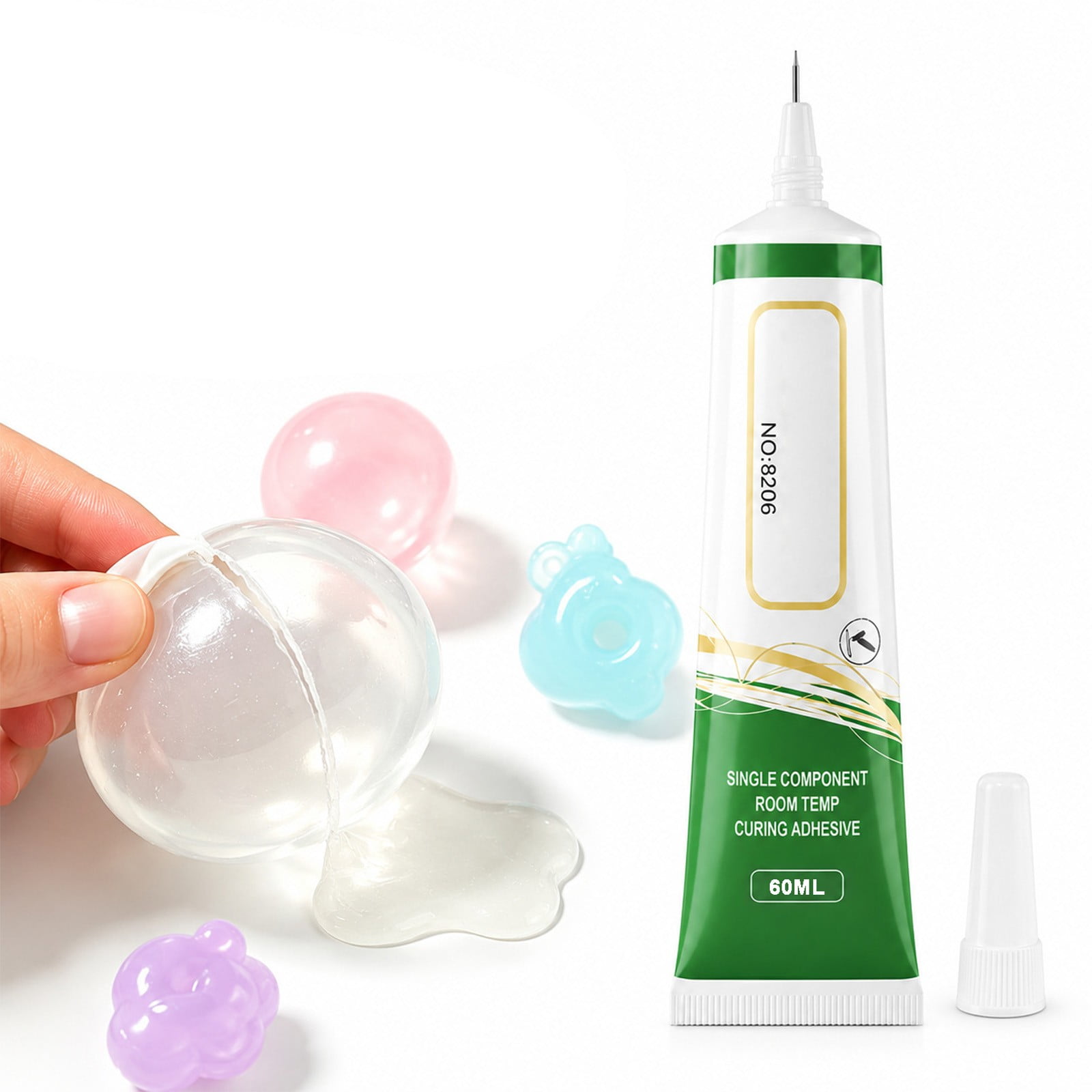 60Ml Clear Squishy Repair Silicone Glue Quick Dry Waterproof Flexible Adhesive for Tpr Tpu Tpe Rubber & Model Diy Repair