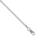 thumbnail image 2 of Thin Sterling Silver 2mm Curb Link Chain Necklace for Women and Men Nickel Free Italy 26 inch, 2 of 3