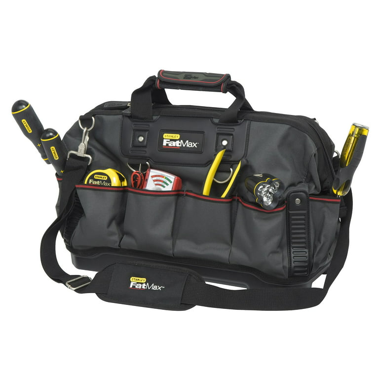Stanley 518150M FatMax 18-inch Tool Bag, Black & Yellow