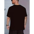 thumbnail image 2 of Men's Casual Polyester Crew Neck T-Shirt with "Just Enjoy The Ride" Bicycle Print, Regular Fit Knit Fabric Top with Slight Stretch and Patterned Alphabet Design Tee For Adult, Men, Women, Teen, Teen, 2 of 5