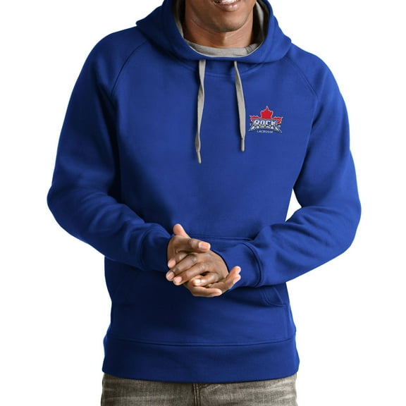 Men's Antigua Blue Toronto Rock Victory Pullover Hoodie