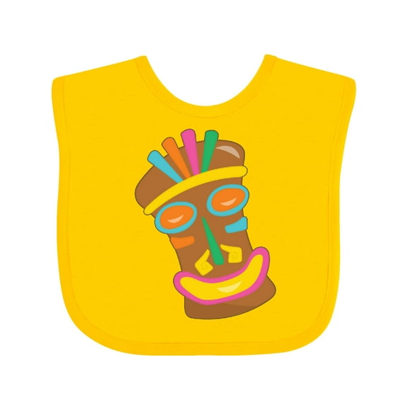 Inktastic Happy Tiki Face Boys or Girls Baby Bib