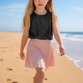 thumbnail image 4 of FINALGANG Girls Kids Casual Solid Color Sleeveless Tank Top Crewneck Lightweight Linen Loose Fit Top For Summer Daily Wear Black 11-12 Years, 4 of 6