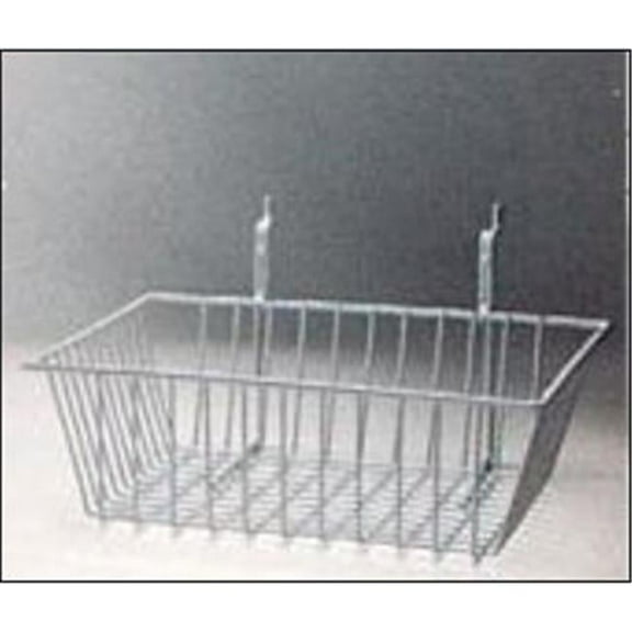 RackEm Racks  12 in. H x 12 in. W x 4 in. D Wire Basket - White