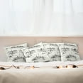 thumbnail image 7 of Ambesonne Urban Throw Pillow Cover 4 Pack, World's Famous Cities, 24", Cream Black, 7 of 7