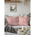 thumbnail image 3 of Outdoor Pillows Waterproof, Red Pink Rosebuds Bedding Throw Pillows with Insert for Couch Sofa Bed, Rustic RomanticFloral Botanical 16x16 Inch Pillowcases Decorative Camping Patio Pillow Set of 1, 3 of 8