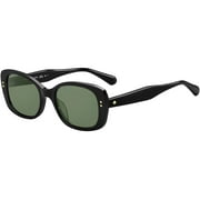 Kate Spade Citiani Adult Female Black Square Butterfly Sunglasses with Green Lenses