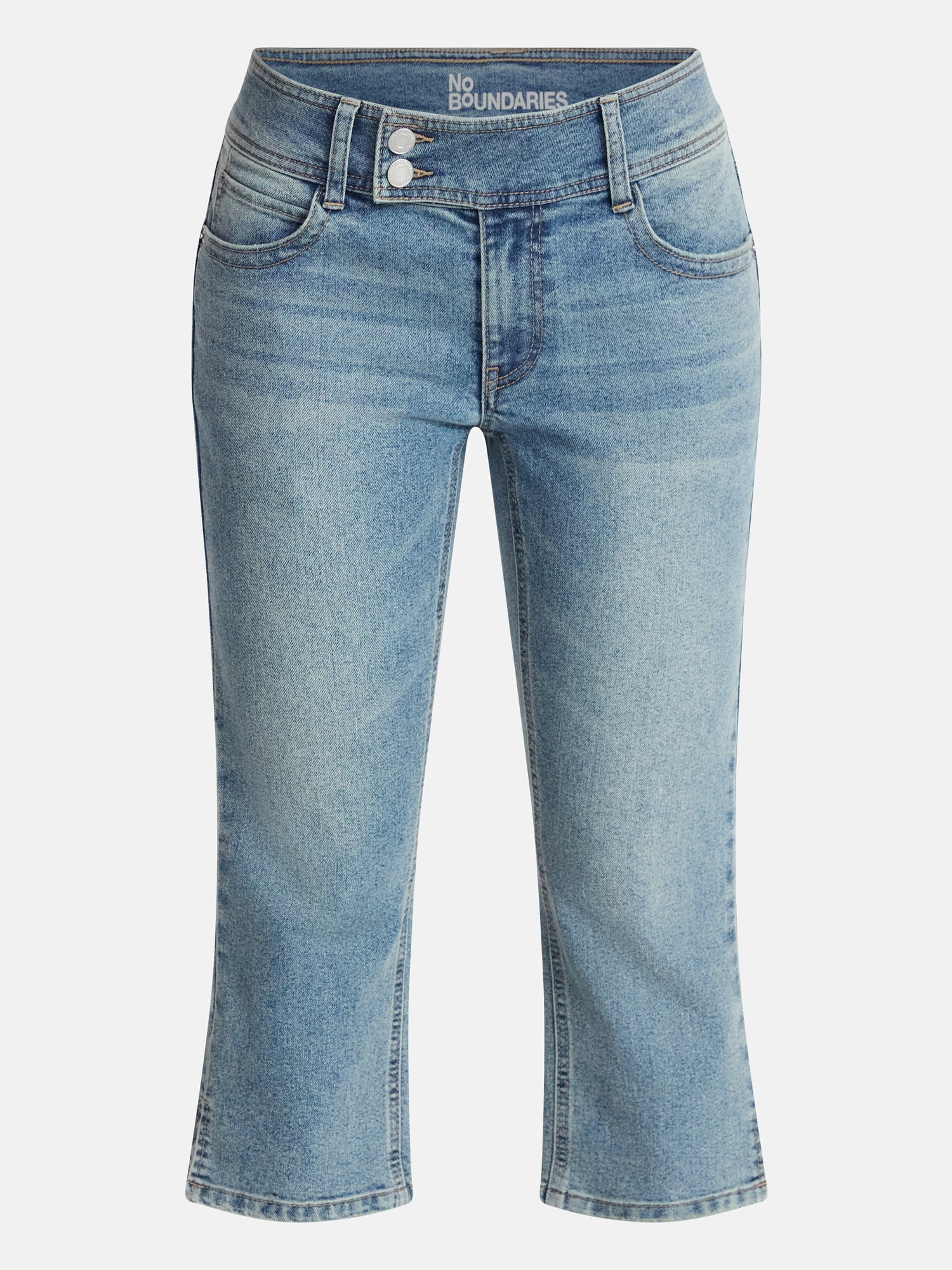 No Boundaries Low Rise Denim Capri Pants, 21" Inseam, Women's 0-20