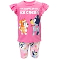 thumbnail image 4 of Bluey Bingo Little Girls T-Shirt and Bike Shorts Outfit Set Toddler to Big Kid, 4 of 5