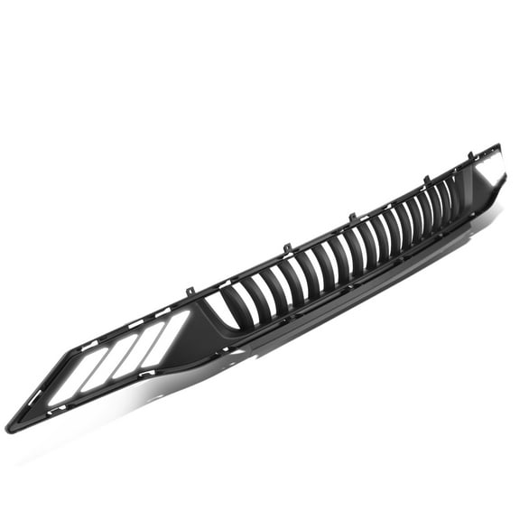 DNA Motoring GRF-LB-FM18-Z-FL For 2018 to 2019 Ford Mustang 2.3L 5.0L Vertical Slats Styling LED Bar Front Lower Bumper Grille Matte Black