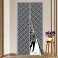 thumbnail image 1 of Windproof curtain, warm and cold-proof, punch-free, gray, thickened, waterproof, Oxford cloth, cotton door curtain 130*230, 1 of 1