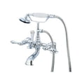 thumbnail image 2 of Elements of Design Hot Springs Three Handle Base Mount Clawfoot Tub Faucet with Handshower, 2 of 4
