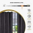 thumbnail image 6 of Superior Waverly Blackout Grommet Curtains Panel Set, Gray, 42" x 63", 6 of 7