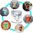 thumbnail image 3 of Vaso De Doble Pared Con Motivo De Calavera, Transparente Para Café, Juego De 1, 3 of 5