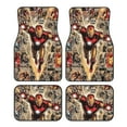 thumbnail image 1 of 4 Pieces Car Floor Mat Set Iron Man Protection Full Sets Universal Fit for SUV Sedans Vans Trucks, 1 of 7