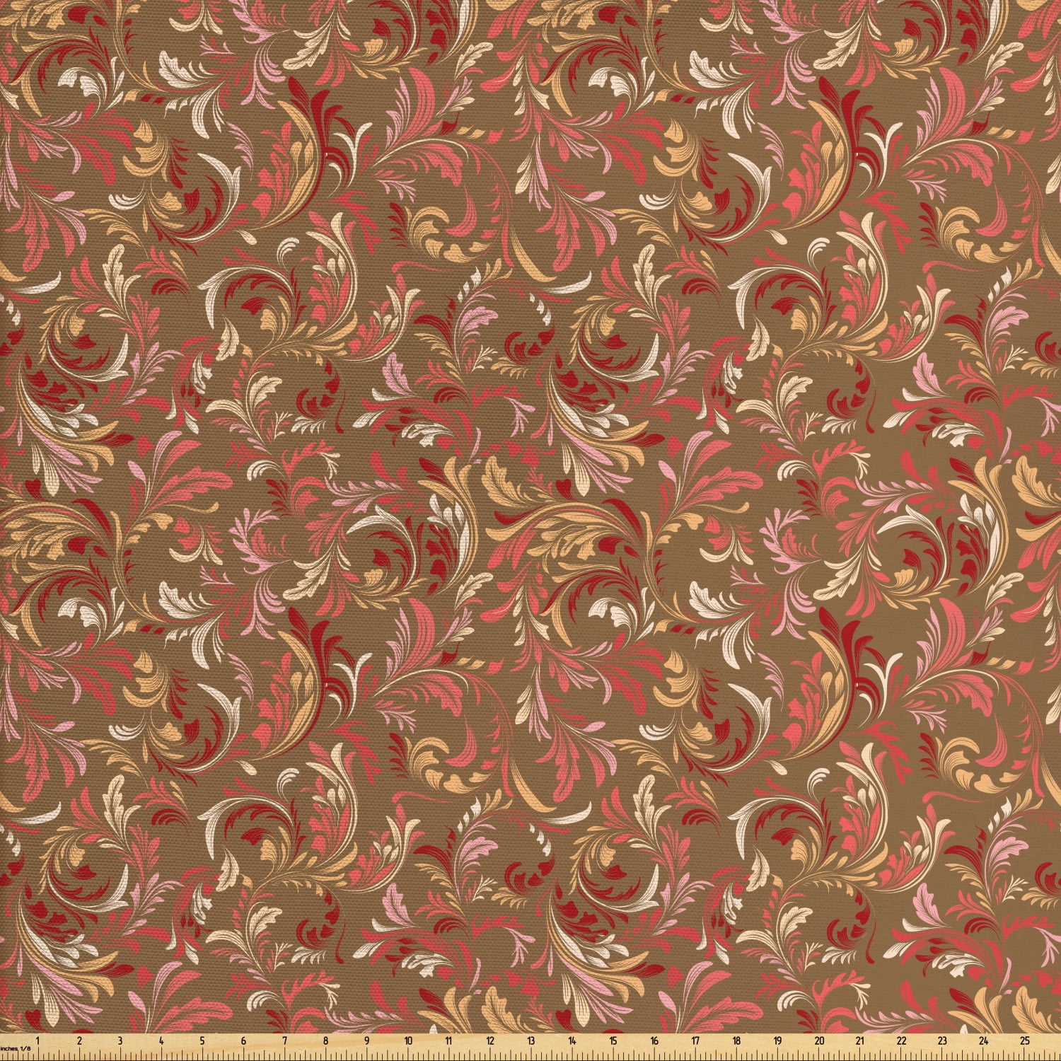 Nostalgic Fabric by The Yard, Old Fashioned Victorian Pattern with