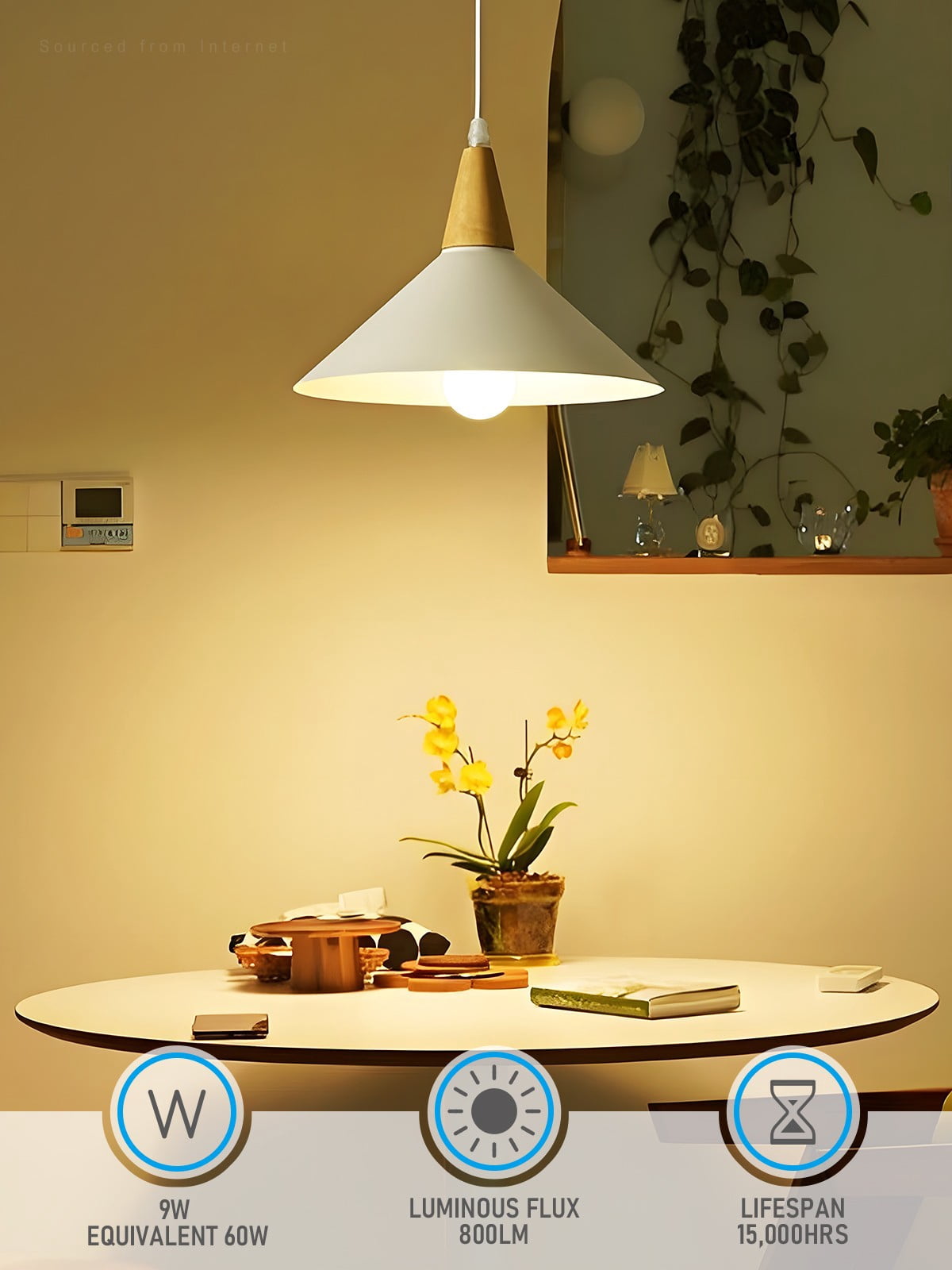 30 Pack A19 LED Light Bulbs 60W Equivalent, UL Listed, Dimmable, E26 Standard Base, Flicker Free