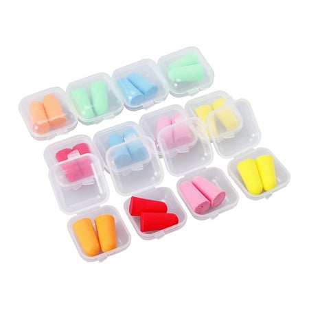 

6 Boxes Anti-Noise Earplugs Quiet Sleeping Ear Plugs Noise Reduction for Study Sleeping Working Travel Snoring (Blue + Orange + Pink + Yellow + Green + Red)