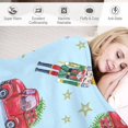 thumbnail image 3 of Christmas Nutcracker Tree Snowflake Blanket Fleece Cozy Warm Xmas Winter Retro Lightweight Throw Blanket for Couch Sofa Bed for Adults Kids Boys Teens Gift 50"x60", 3 of 6