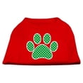 thumbnail image 1 of Green Swiss Dot Paw Screen Print Shirt Red Xs (8), 1 of 1