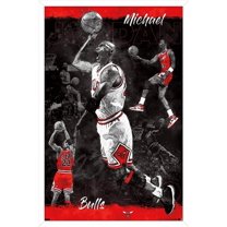 Michael Jordan - Sketch Wall Poster, 14.725" x 22.375", Framed